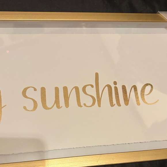 Gold and White 'You Are My Sunshine' Wall Art - Picture 9 of 15